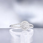 Bague "Jaya" D 0,482/61 - Or Blanc 375/1000