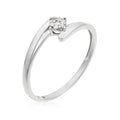 Anillo "Dava" D 0.049/7 - Oro blanco 375/1000