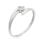 Anillo "Dava" D 0.049/7 - Oro blanco 375/1000