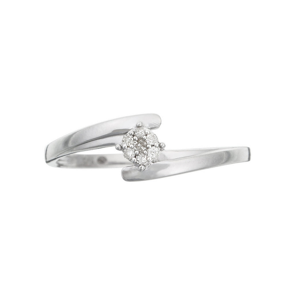 Anillo "Dava" D 0.049/7 - Oro blanco 375/1000