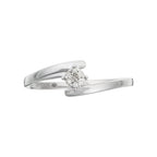 Anillo "Dava" D 0.049/7 - Oro blanco 375/1000