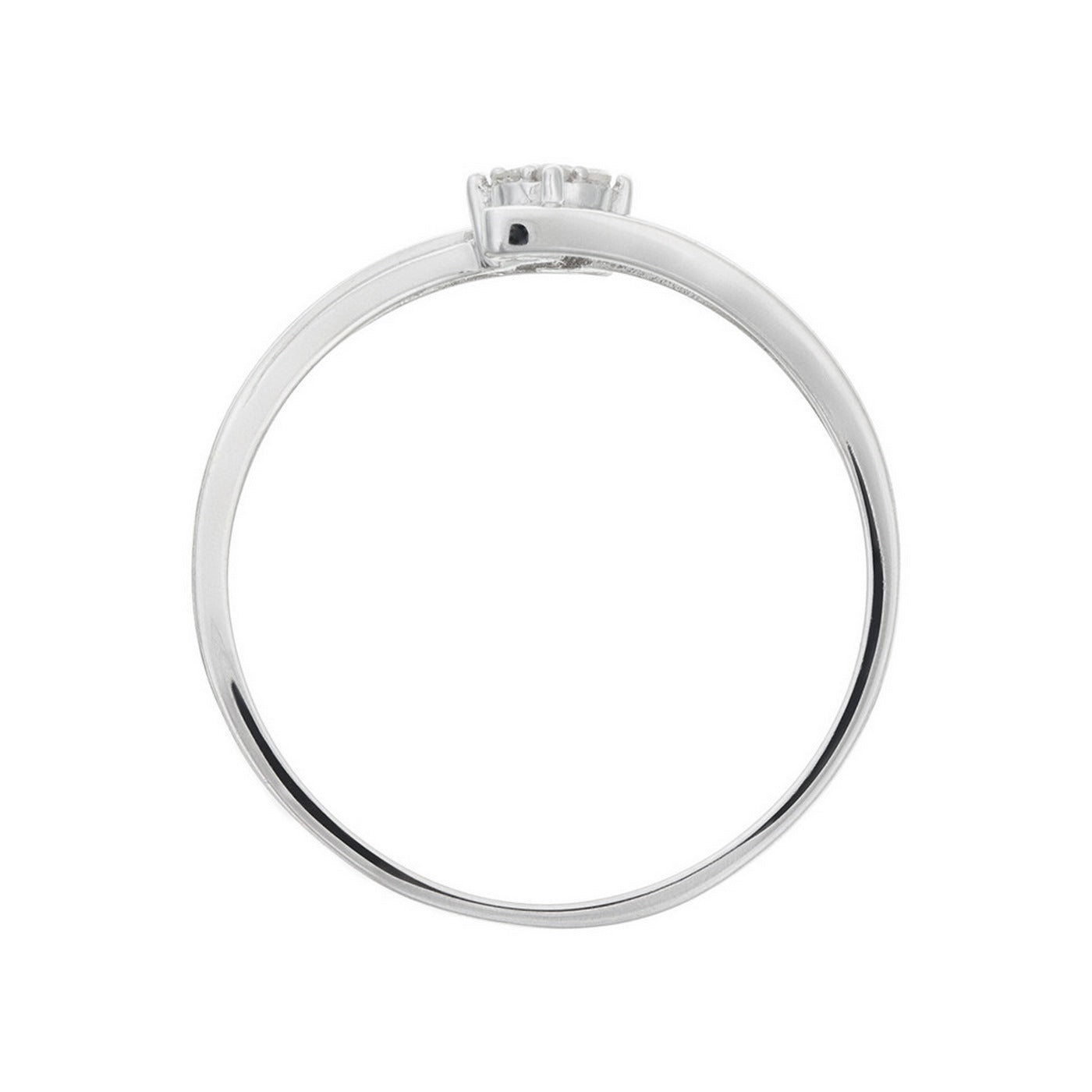 Anillo "Dava" D 0.049/7 - Oro blanco 375/1000