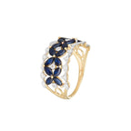 Anillo "Setar" D 0.127/23 Zafiro 0.127/16 - Oro amarillo 375/1000