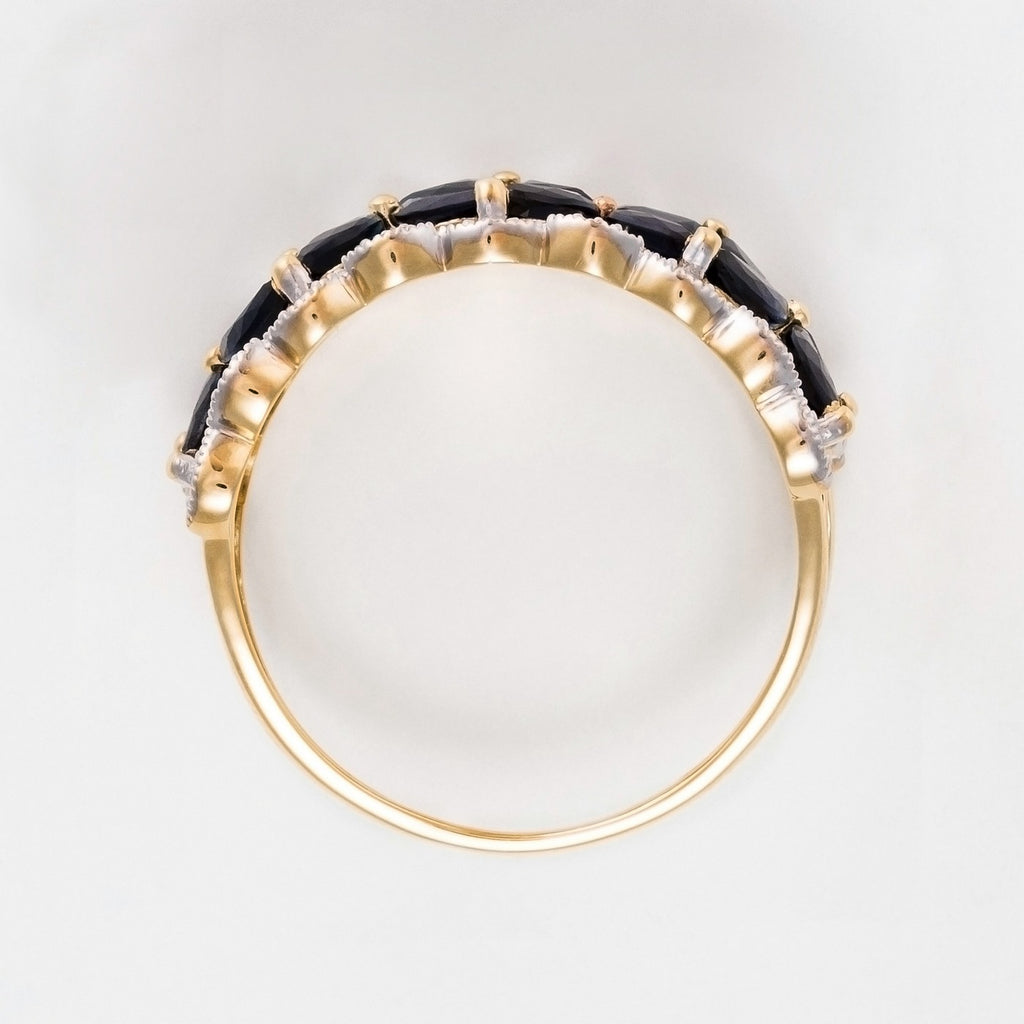 "Setar" Ring D 0.127/23 Sapphire 0.127/16 - Yellow Gold 375/1000