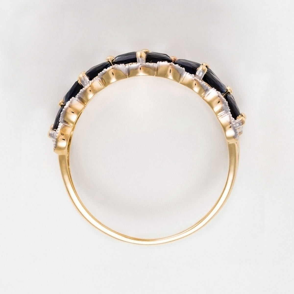 "Setar" Ring D 0.127/23 Sapphire 0.127/16 - Yellow Gold 375/1000