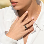 Anillo "Setar" D 0.127/23 Zafiro 0.127/16 - Oro amarillo 375/1000