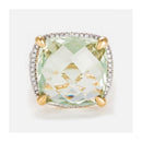 "River" ring D0.33/60 - Green Amethyst 16.9/1
