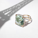 Bague "Rivière" D0,33/60 - Green Amethyst 16,9/1 - Or Jaune 375/1000
