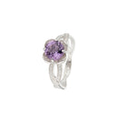 Bague "Fleur De Moi" Am 1,54Ct Dia 0,34/96 - Or Blanc 375/1000