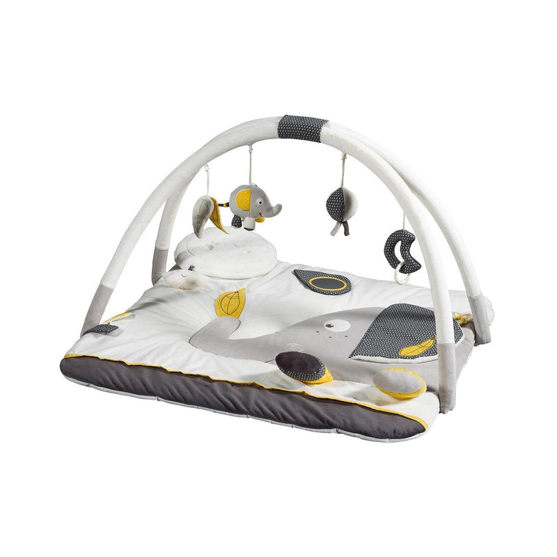 Tapis D'Éveil Avec Arches En Velours Blanc