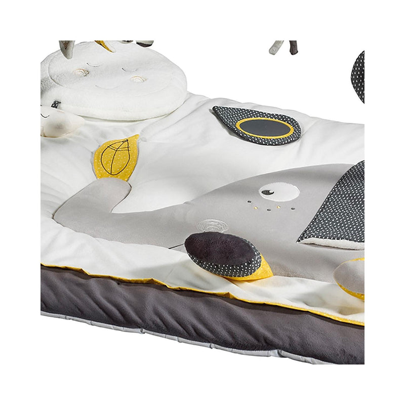 Tapis D'Éveil Avec Arches En Velours Blanc