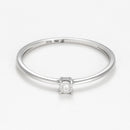 Blanc Anillo solitario "Pure" Diamantes: 0,01Ct/1 - Oro 375/1000