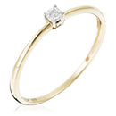 Anillo Solitario Oro Amarillo "Puro" Diamantes: 0,01Ct/1 - Oro Amarillo 375/1000