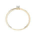 Bague Solitaire "Pure" Or Jaune Diamants: 0,01Ct/1