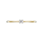 Bague Solitaire "Pure" Or Jaune Diamants: 0,01Ct/1 - Or Jaune