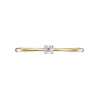 Bague Solitaire "Pure" Or Jaune Diamants: 0,01Ct/1
