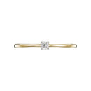 Bague Solitaire "Pure" Or Jaune Diamants: 0,01Ct/1 - Or Jaune 375/1000