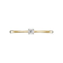 Solitaire Ring "Pure" Yellow Gold Diamonds: 0,01Ct/1 - Yellow Gold 375/1000