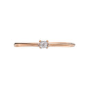 Bague Solitaire "Pure" Diamants: 0,01Ct/1 - Or Rose 375/1000