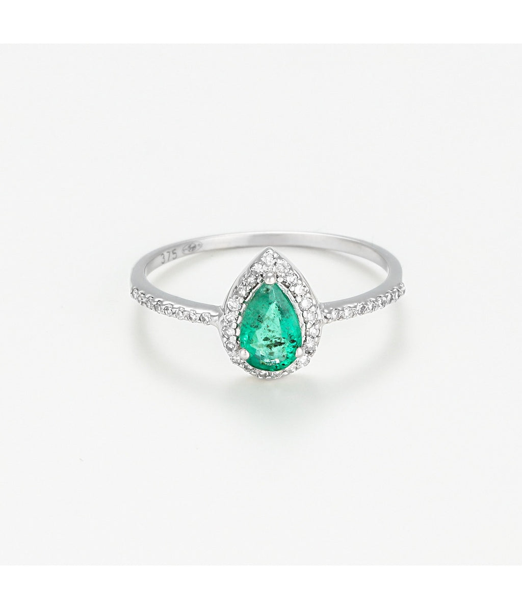 Bague"Perrine" D0,13/37 E0,4/1 - Or Blanc 375/1000
