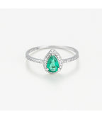 Bague"Perrine" D0,13/37 E0,4/1 - Or Blanc 375/1000
