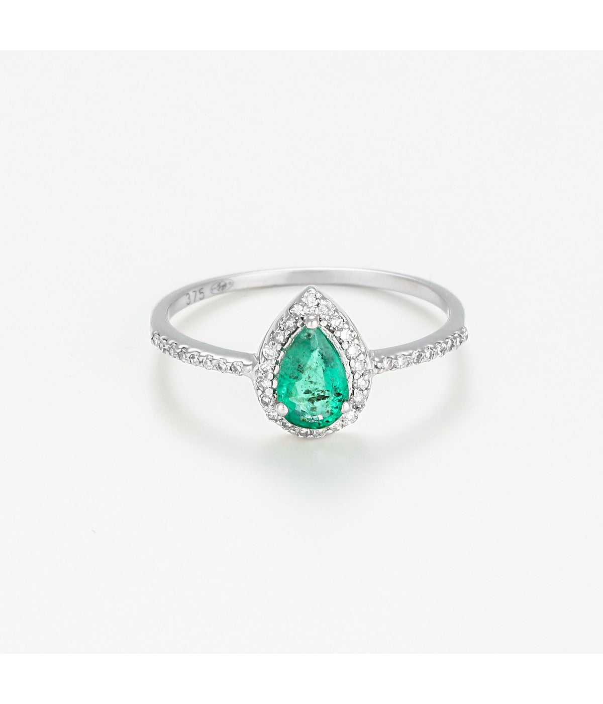 Bague"Perrine" D0,13/37 E0,4/1 - Or Blanc 375/1000