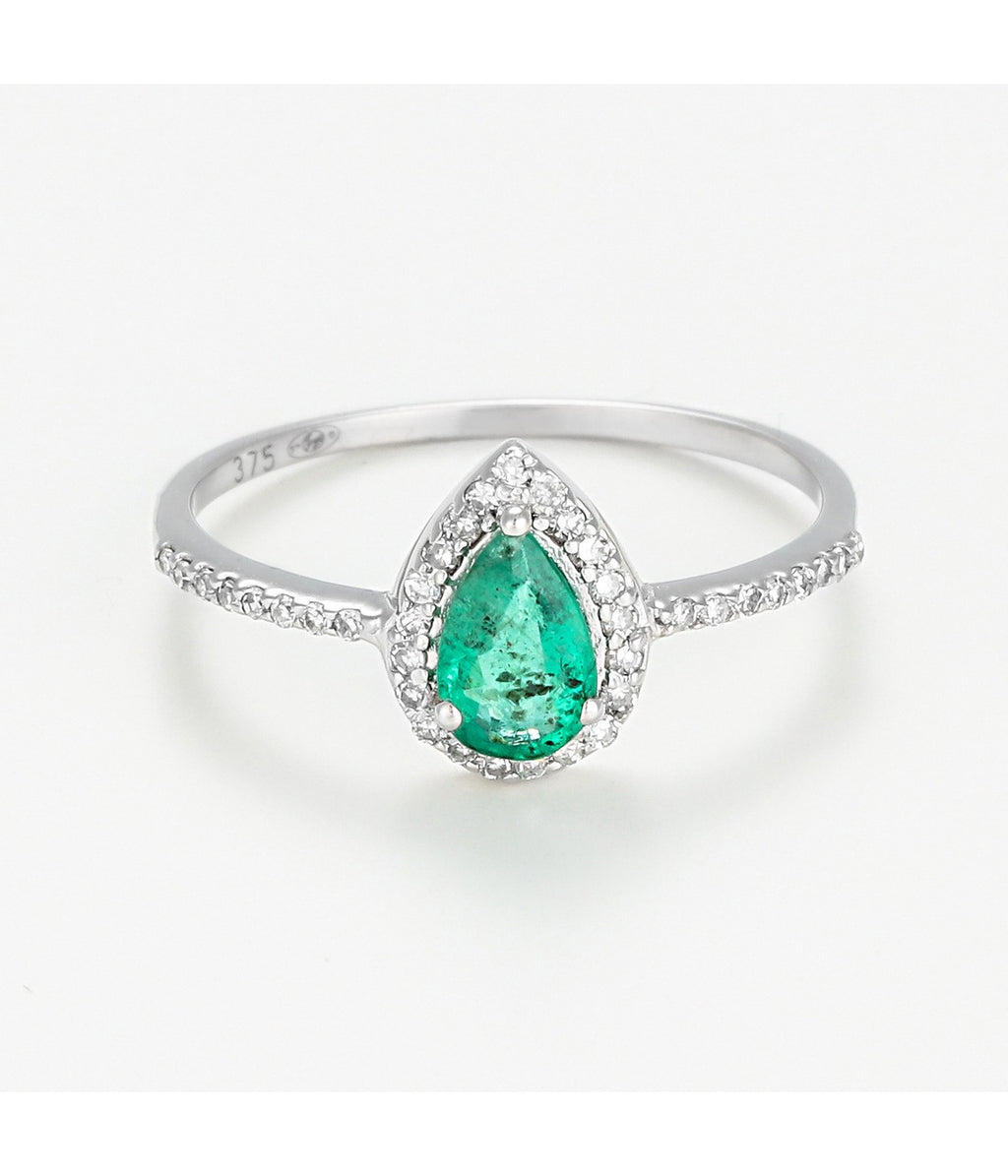 Bague"Perrine" D0,13/37 E0,4/1 - Or Blanc 375/1000