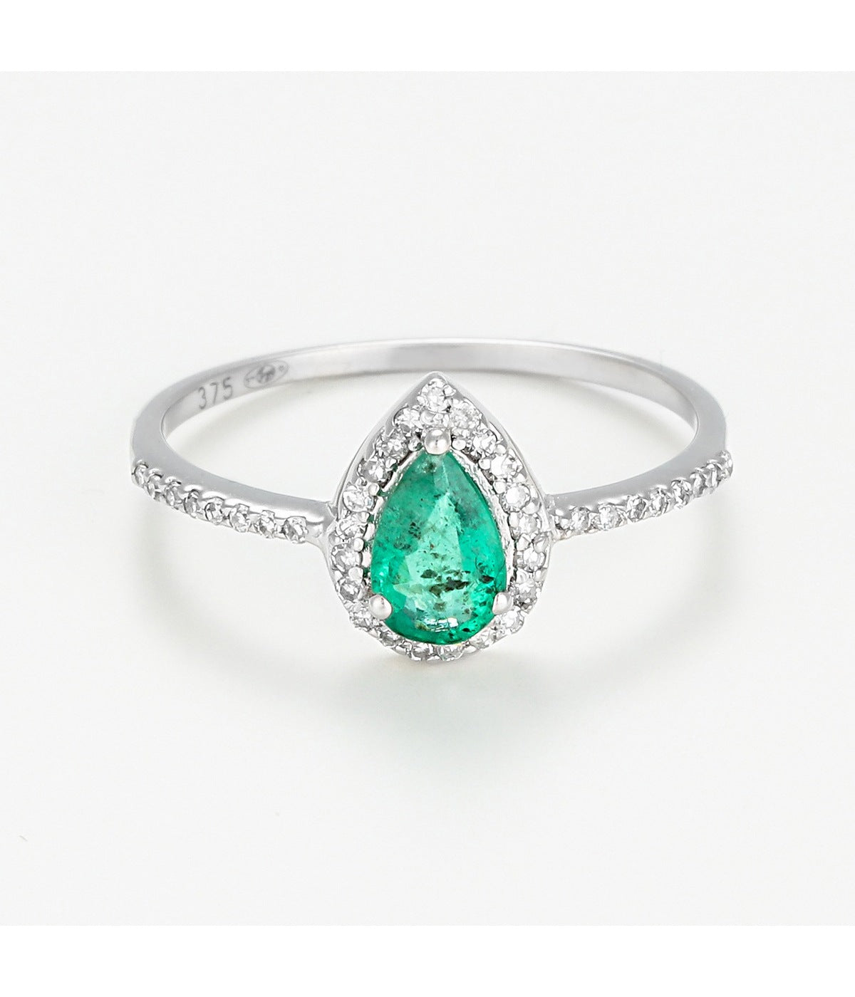 Bague"Perrine" D0,13/37 E0,4/1 - Or Blanc 375/1000