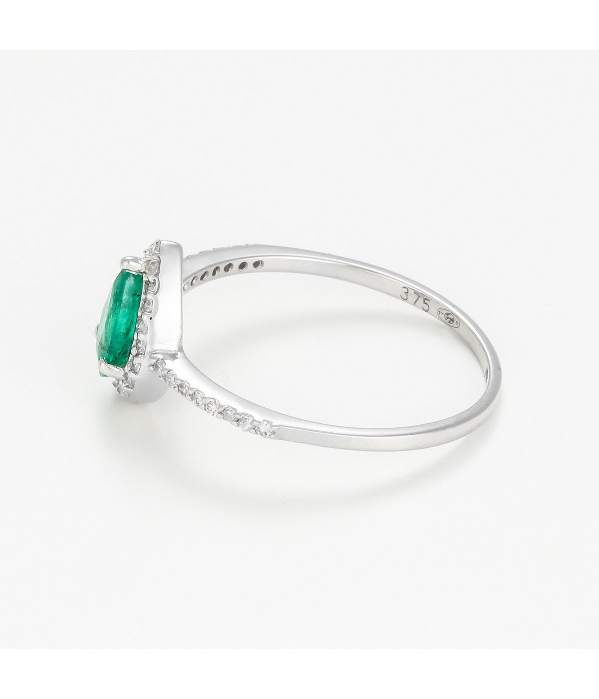 Bague"Perrine" D0,13/37 E0,4/1 - Or Blanc 375/1000