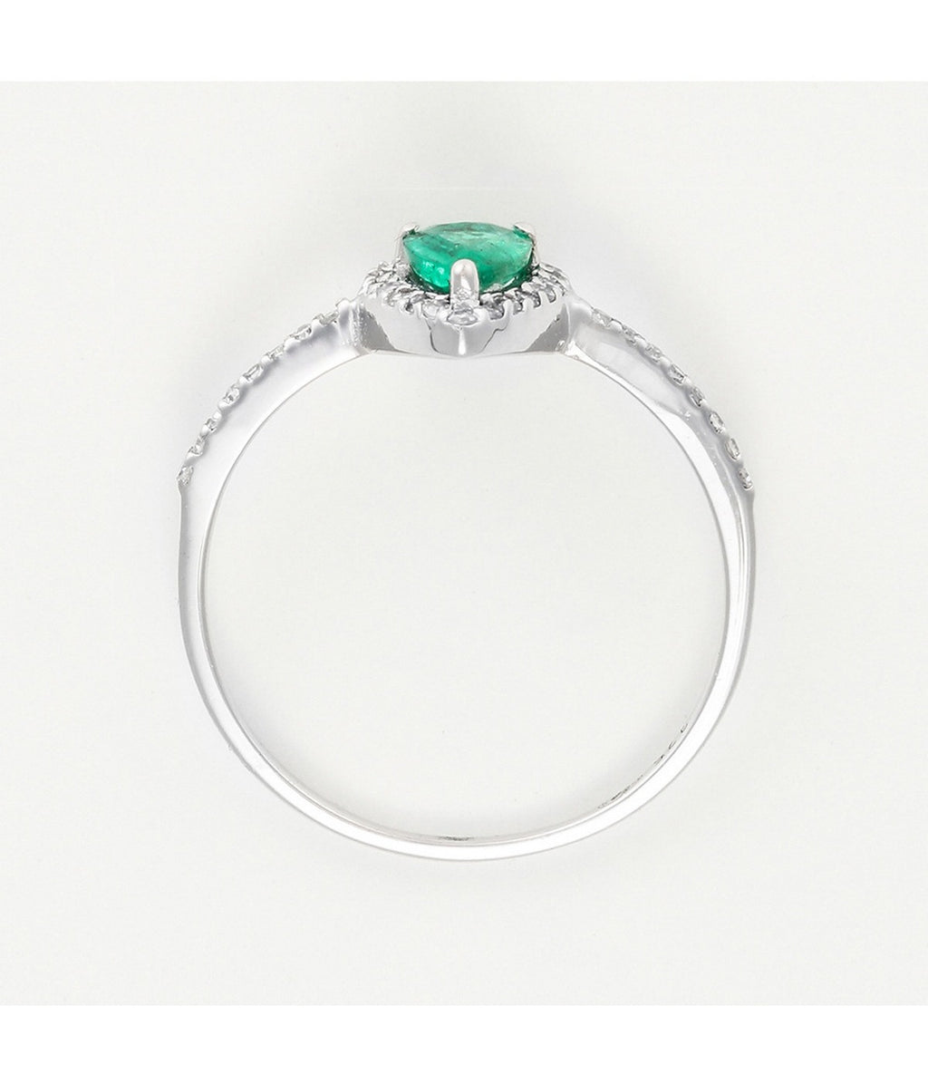 Bague"Perrine" D0,13/37 E0,4/1 - Or Blanc 375/1000