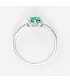 Bague"Perrine" D0,13/37 E0,4/1 - Or Blanc 375/1000