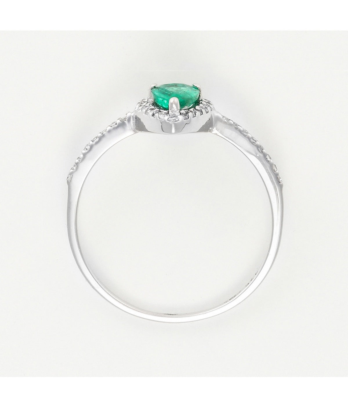 Bague"Perrine" D0,13/37 E0,4/1 - Or Blanc 375/1000