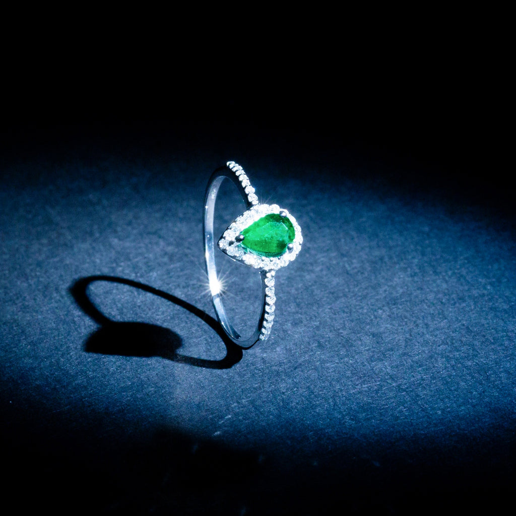 Bague"Perrine" D0,13/37 E0,4/1 - Or Blanc 375/1000
