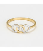 Anillo “Rondas Entrelazadas” – D0.06/30 – Oro Amarillo