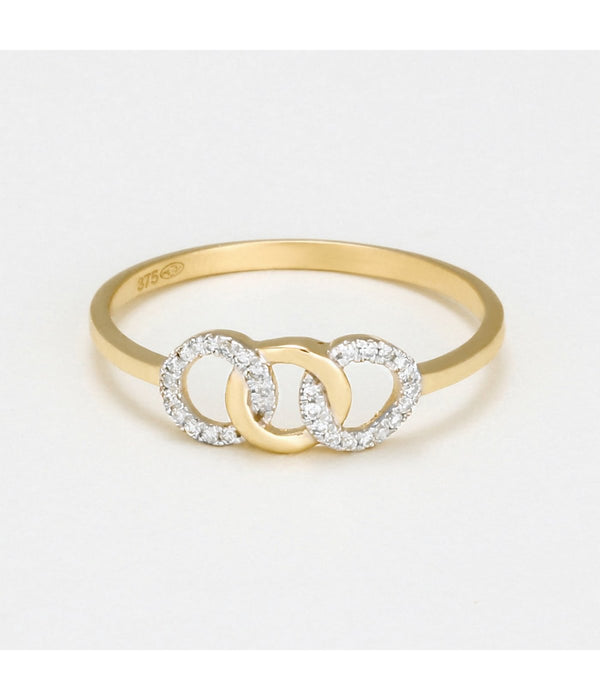 Anillo “Rondas Entrelazadas” – D0.06/30 – Oro Amarillo