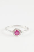 Bague "Rond De Rubis" Diamant 0,09/22 Rubis 0,35/1