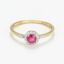 Bague "Rond De Rubis" Diamant 0,09/22 Rubis 0,35/1