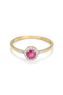 Bague "Rond De Rubis" Diamant 0,09/22 Rubis 0,35/1