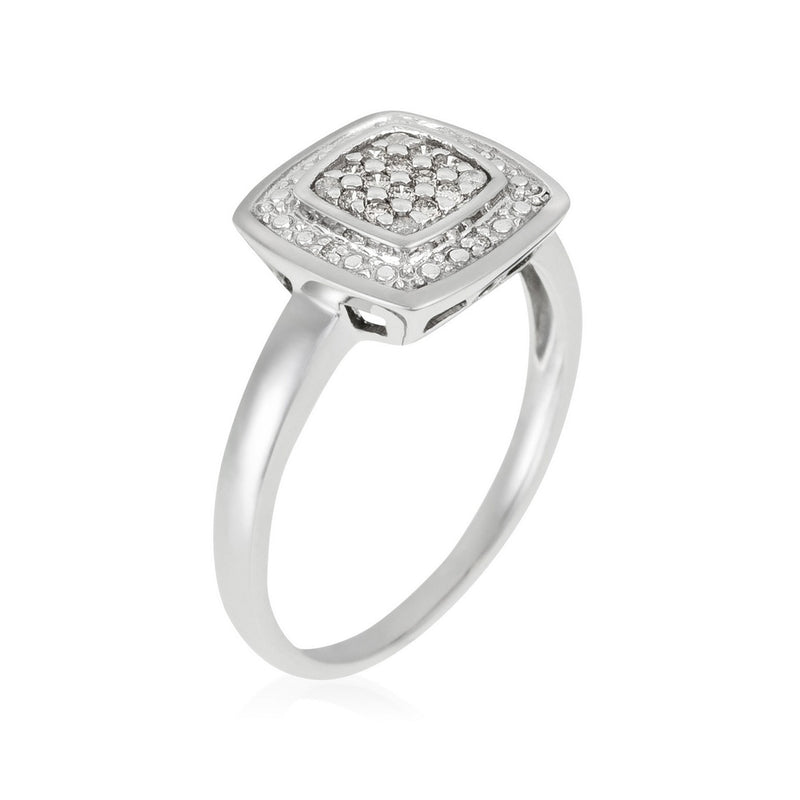 Bague "Lima" Diamants 0,15Cts/20 - Or Blanc 375/1000