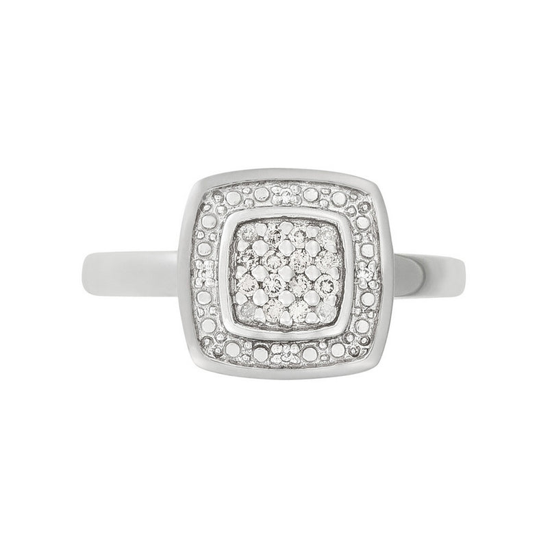 Bague "Lima" Diamants 0,15Cts/20 - Or Blanc 375/1000