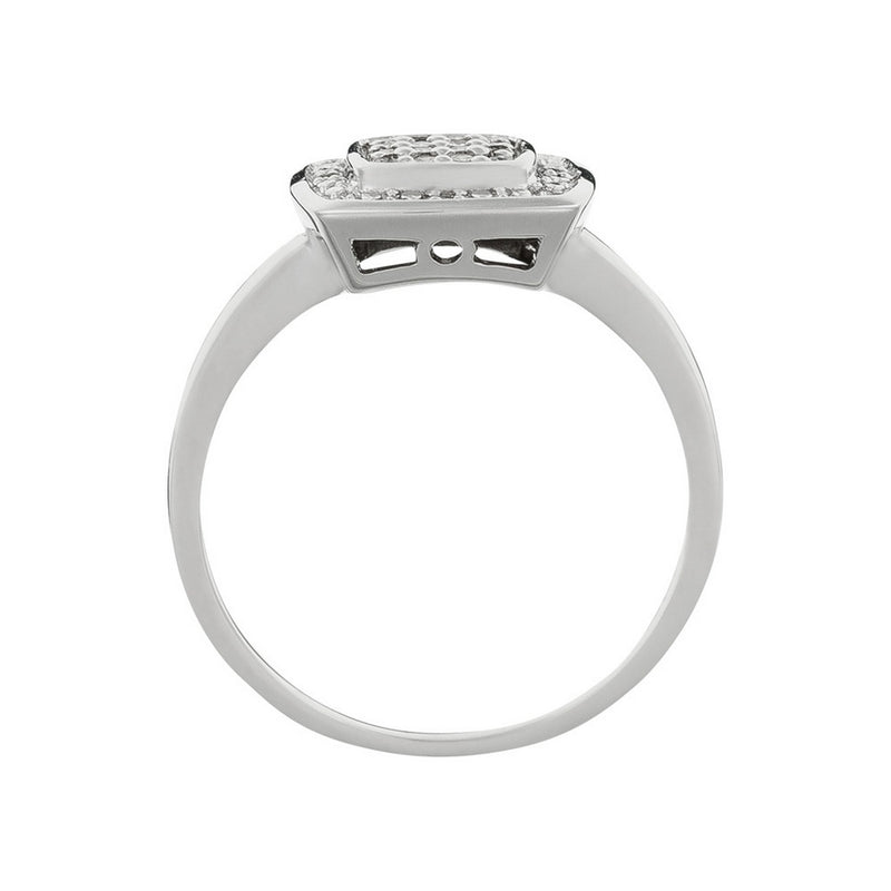 Bague "Lima" Diamants 0,15Cts/20 - Or Blanc 375/1000