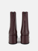 A Lonely Place To Be Ankle Boots - Burgundy