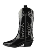 Botas con hojas de acebo - Negro