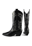 Botas con hojas de acebo - Negro