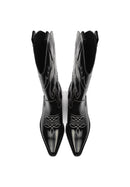 Botas con hojas de acebo - Negro