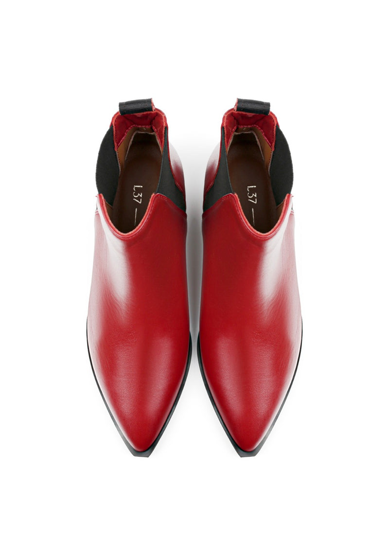 Northern Star Ankle Boots - Red