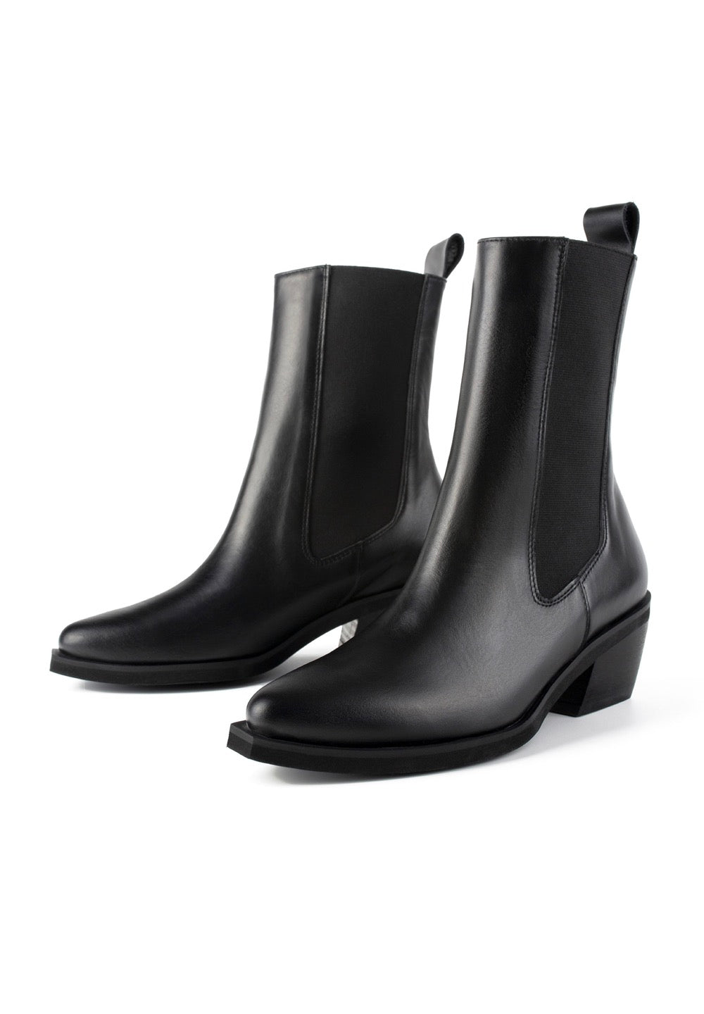 Round The World Ankle Boots - Black