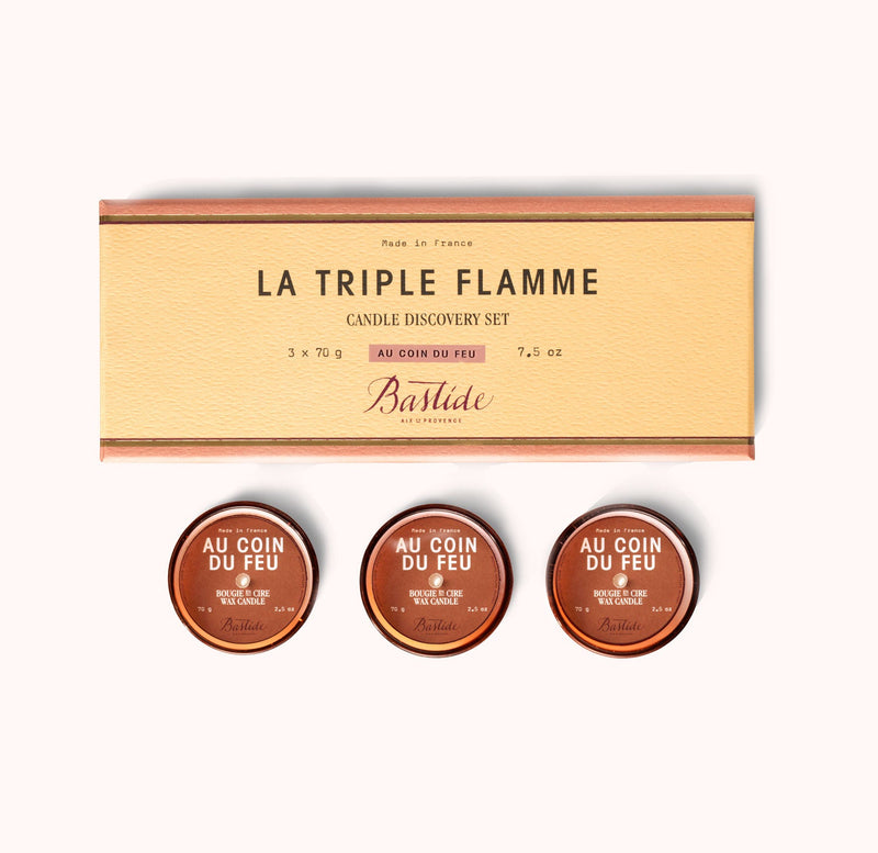 tamaño-3-velas, Bastide La Triple Flamme, Au Coin de Feu