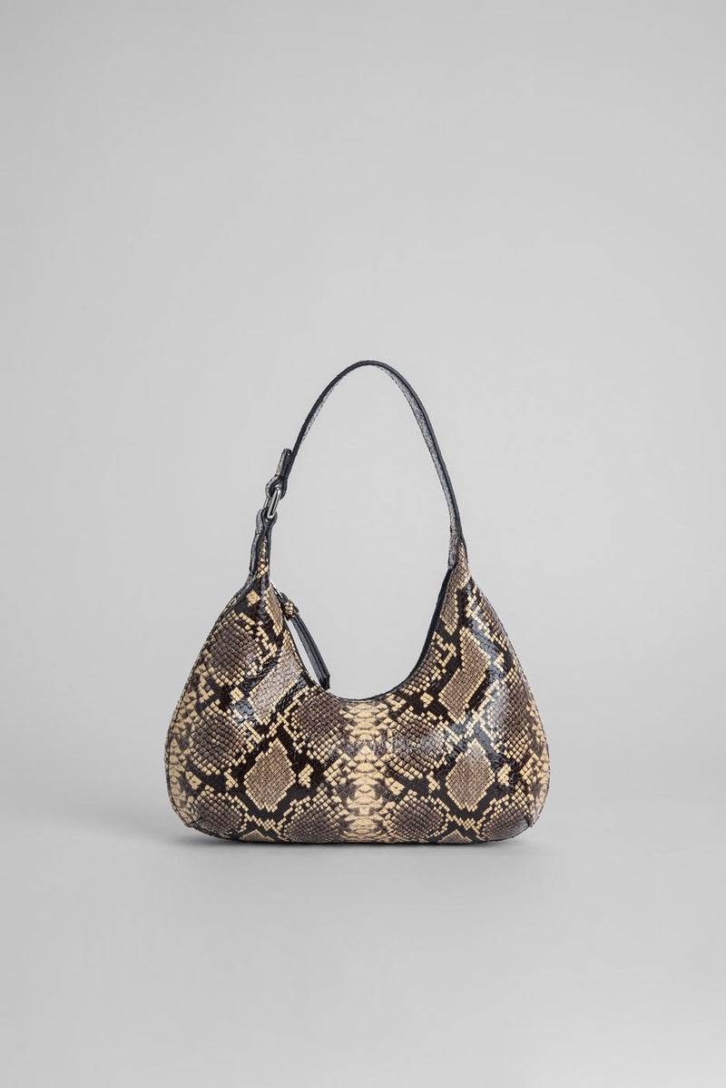 Sac Baby Amber Mocha Cuir Imprimé Serpent