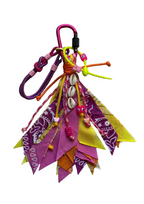 Bag Charm Cyclamen/Rose/Jaune/Mandarine